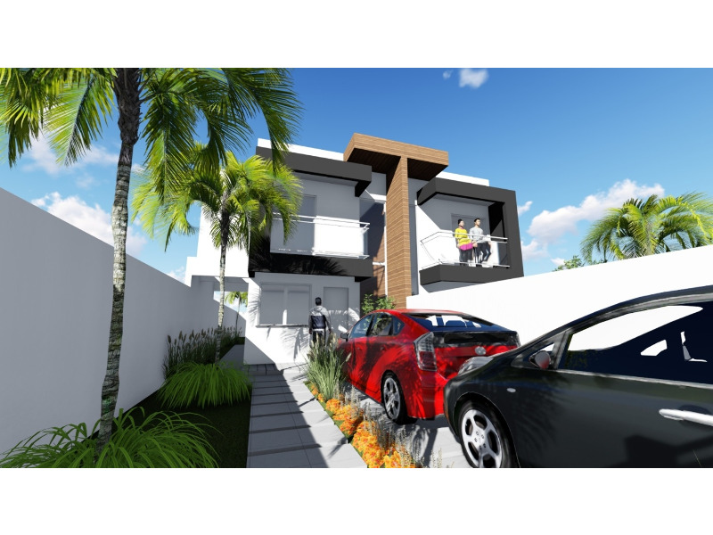 <p>- Havendo sobra de terreno nos fundos;</p>

<p>- Suítes com closet; </p>
