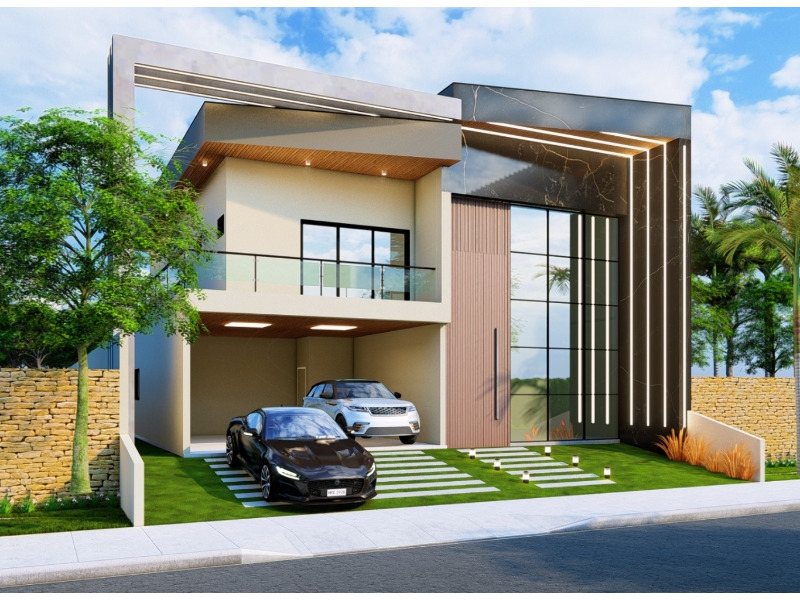 - Em est&aacute;gio final de constru&ccedil;&atilde;o;<br>
- Imagens da planta;<br>
-P&eacute; direito: 8 m<br>
- Sobra de terreno nos fundos com espa&ccedil;o ideal para piscina.