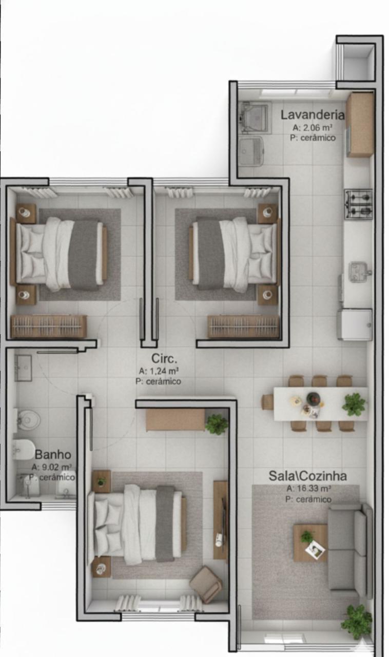 Casa geminada para venda em Desbravador, CHAPECÓ - Ref. 38725 - foto 3